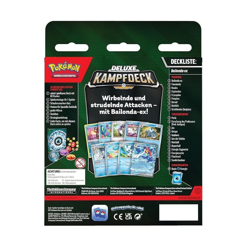 Pokémon-Sammelkartenspiel: Deluxe-Kampfdeck Bailonda-ex (sofort spielbares Deck mit 60 Karten & Zubehör)