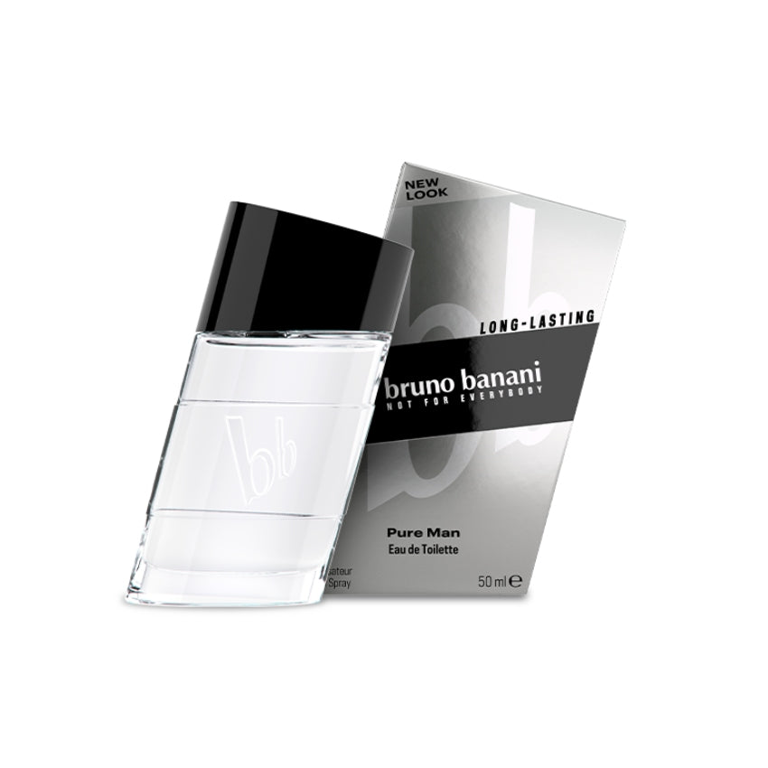 bruno banani Pure Man – Eau de Toilette Natural Spray – Holzig-blumiges Herren Parfüm – 1er Pack (1 x 50ml)