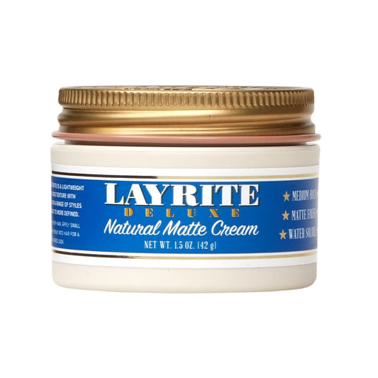 Layrite Natürliche Mattcreme 42g | Mittlerer Halt | Wasserlöslich | Mattes Finish