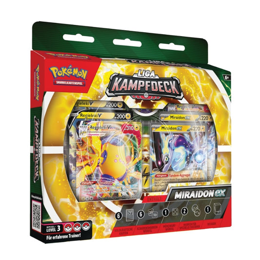 Pokémon-Sammelkartenspiel: Liga-Kampfdeck Miraidon-ex (1 sofort spielbares Deck mit 60 Karten, inklusive Miraidon-ex & Regieleki-VMAX!)