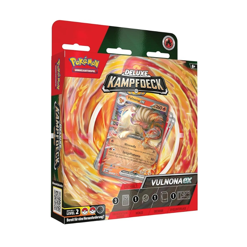 Pokémon-Sammelkartenspiel: Deluxe-Kampfdeck Vulnona-ex (sofort spielbares Deck mit 60 Karten & Zubehör)
