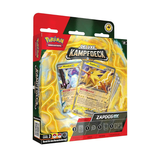 Pokémon-Sammelkartenspiel: Deluxe-Kampfdeck Zapdos-ex (sofort spielbares Deck mit 60 Karten & Zubehör)